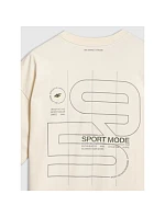 Pánske tričko oversize s potlačou 4F 4FRAW25TTSHM3220-11S