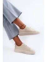 Lehké dámské tenisky Big Star model 21658712 Memory Foam System Beige - Big Star Shoes Lehké dámské tenisky Big Star model 21658712 Memory Foam System Beige - Big Star Shoes