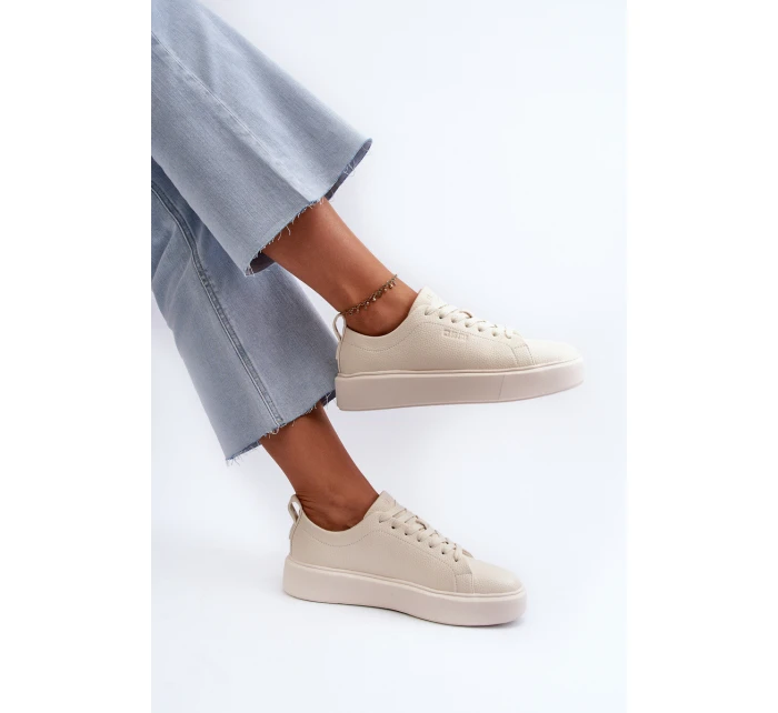 Lehké dámské tenisky Big Star model 21658712 Memory Foam System Beige - Big Star Shoes Lehké dámské tenisky Big Star model 21658712 Memory Foam System Beige - Big Star Shoes