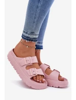 Dámské Pěnové Pantofle Na Platformě Růžové model 21697847 - EVENTO