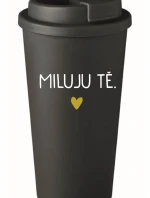 I LOVE YOU - čierny termohrnček 475 ml