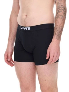 Pánske bavlnené boxerky 3-Pack Black - Levi's