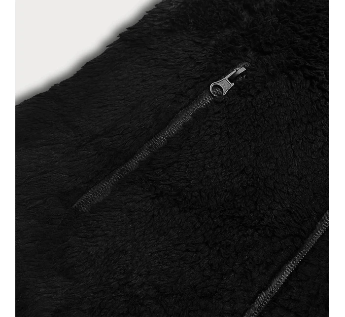 Dámska plyšová vesta HH005-1 Black - J.STYLE