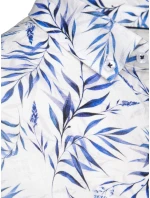 Pánská košile s listy bílá model 21989355 - Dstreet Pánská košile s listy bílá model 21989355 - Dstreet