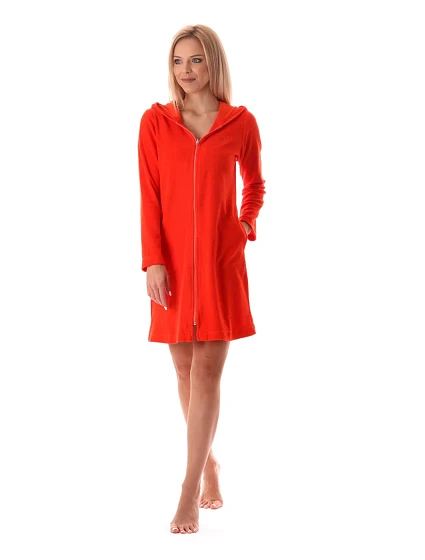 Dámsky župan Bari s kapucňou 3864 cherry tomato - Vestis