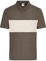 Daiber 8050 Bio polo „Colour-Block“ 02.8050 blatohnedá/pieskovcová