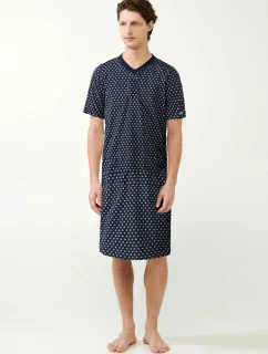 Vamp - Pánska bavlnená nočná košeľa s krátkymi rukávmi 21689 - Vamp