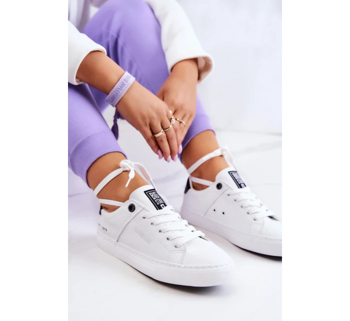 Kožené tenisky Big Star model 21580472 bílé a Černá - Big Star Shoes Kožené tenisky Big Star model 21580472 bílé a Černá - Big Star Shoes