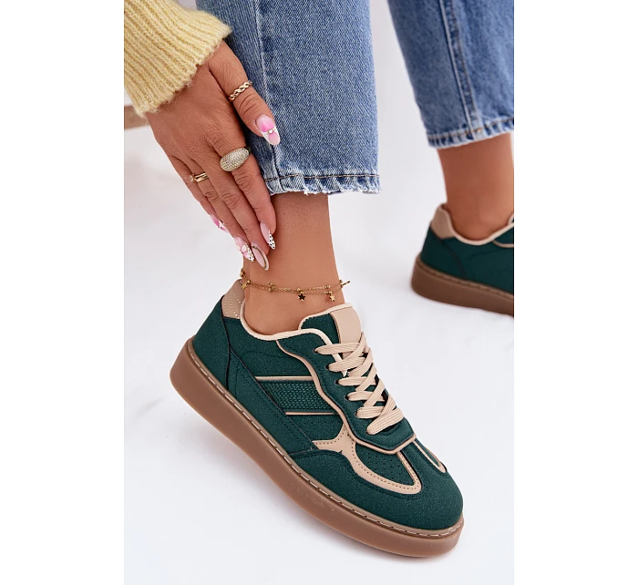 Nízké dámské tenisky Zelené Brenelle