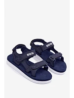 Dámske športové sandále na platforme Big Star LL274792 dark blue