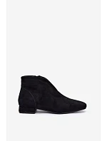 Nízké kotníkové boty s výřezem na zip Ploché podpatky Černé model 22320445 - Boto Nízké kotníkové boty s výřezem na zip Ploché podpatky Černé model 22320445 - Boto