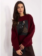 Bluza MI BL  bordowy model 21749868 - FPrice