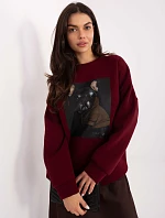 Mikina MI BL 4216 1.82 burgundy