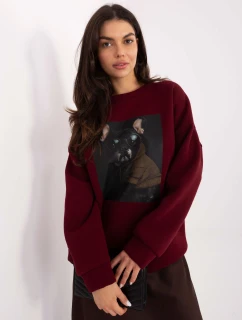 Bluza MI BL  bordowy model 21749868 - FPrice