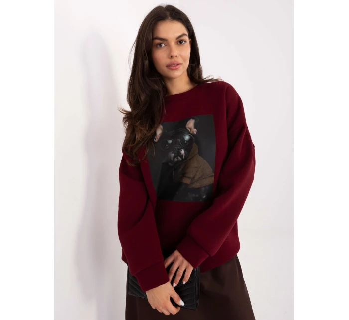 Bluza MI BL  bordowy model 21749868 - FPrice