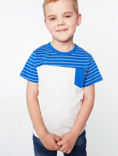 Modré a krémové chlapčenské tričko
