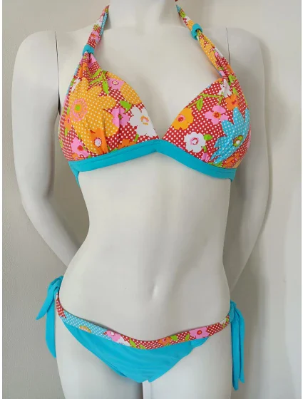 Dámske dvojdielne plavky Malta-A modro-orančové - Ewlon