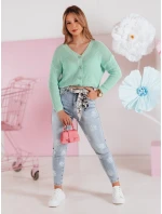 Dámský žebrovaný svetr oversize mint Dstreet model 21986101 - FashionStreet