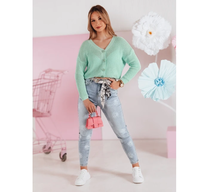 Dámský žebrovaný svetr oversize mint Dstreet model 21986101 - FashionStreet