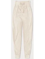 Tenké tepláky vo farbe ecru (CK03-67-132)