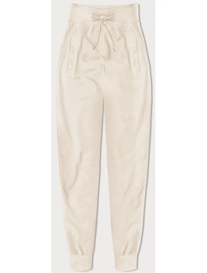 Tenké tepláky vo farbe ecru (CK03-67-132)