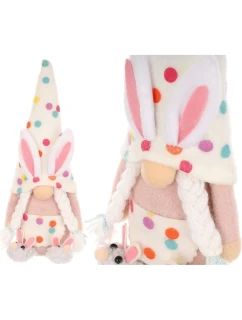 TRPASLÍK ZAJAC 25CM HRÁŠOK DIEVČA JARNÁ DEKORÁCIA
