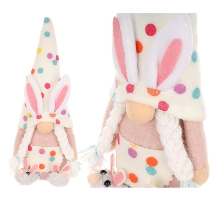 TRPASLÍK ZAJAC 25CM HRÁŠOK DIEVČA JARNÁ DEKORÁCIA