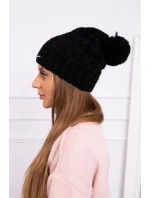 Fleecová čepice černá model 18751561 - K-Fashion Fleecová čepice černá model 18751561 - K-Fashion