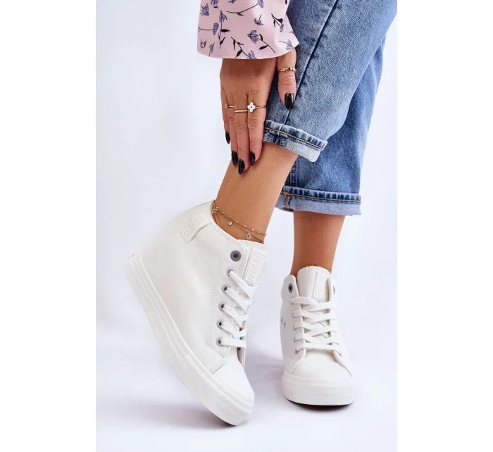 Vysoké tenisky na klínu Big Star Bílé model 21608832 - Big Star Shoes