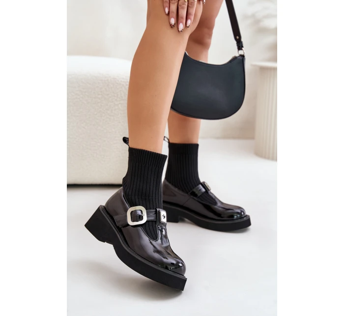 Lakované Boty Se A Přezkou Černé model 21671876 - S.Barski