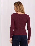 Sweter IR SW model 22296797 bordowy - FPrice Sweter IR SW model 22296797 bordowy - FPrice