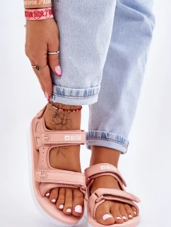 Dámské sportovní sandály na platformě Big Star LL274788 Růžové