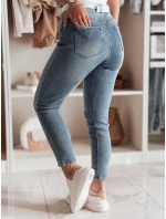Dámské džínové kalhoty slim fit s páskem modré Dstreet model 21985464 - FashionStreet