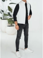 Pánská prošívaná bílá vesta Dstreet model 21991581 - FashionStreet Pánská prošívaná bílá vesta Dstreet model 21991581 - FashionStreet