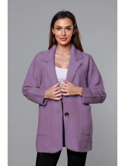 Krátky fialový vlnený prehoz cez oblečenie typu alpaka (7108-1) Krátky fialový vlnený prehoz cez oblečenie typu alpaka (7108-1)