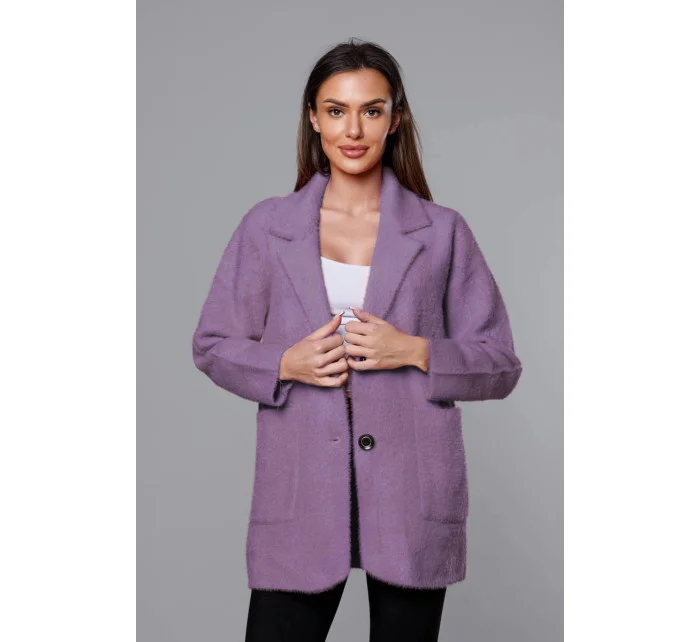 Krátky fialový vlnený prehoz cez oblečenie typu alpaka (7108-1) Krátky fialový vlnený prehoz cez oblečenie typu alpaka (7108-1)