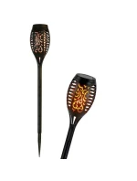 TANČIACE PLAMEŇE SOLÁRNA LAMPA 12 LED SMD 7x7x50CM