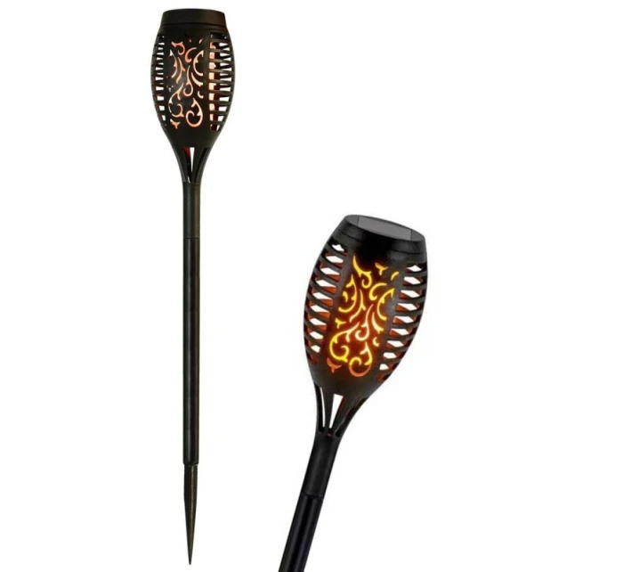 TANČIACE PLAMEŇE SOLÁRNA LAMPA 12 LED SMD 7x7x50CM