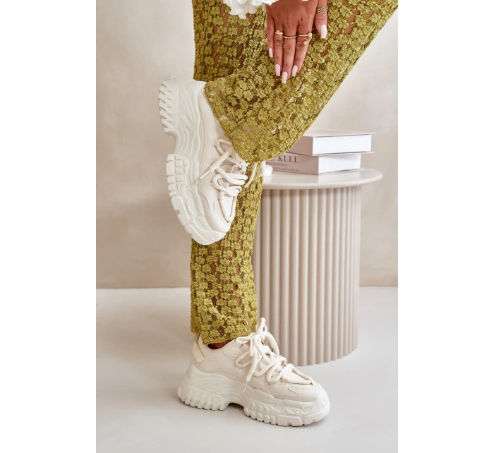 Dámské tenisky na masivní světle béžové model 21667369 - Boto