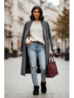 Ženské sněhule z přírodního semiše černé model 21821912 - Boto