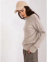 Sweter AT SW model 19040861 beżowy - FPrice Sweter AT SW model 19040861 beżowy - FPrice