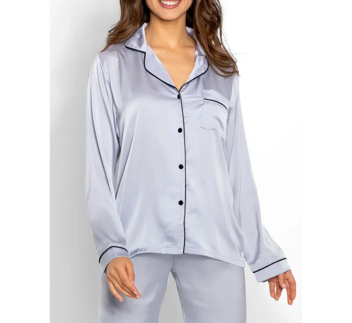 Pyžamo Classic Look Silver - Momenti Per Me Pyžamo Classic Look Silver - Momenti Per Me