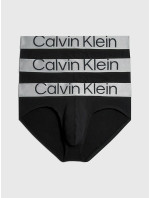 Pánske slipy 3 Pack Briefs Steel Cotton 000NB3129A7V1 čierna - Calvin Klein
