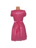 PROM Dámske párty a plesové šaty stredne dlhé ružové - Ružová - OEM