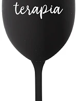 MOJA TERAPIA - čierny pohár na víno 350 ml