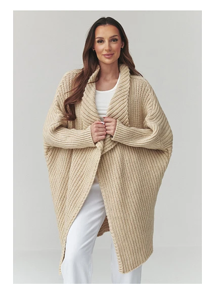 Zapínanie svetra model 226881 Makadamia Zapínanie svetra model 226881 Makadamia