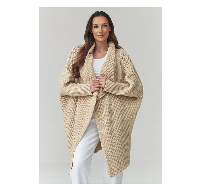 Zapínanie svetra model 226881 Makadamia Zapínanie svetra model 226881 Makadamia