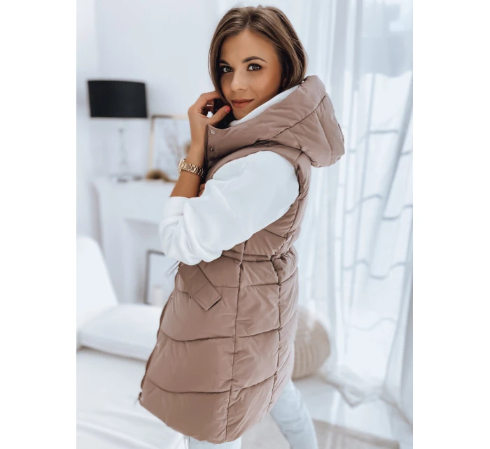 Dámská prošívaná vesta růžová Dstreet model 21966359 - FashionStreet