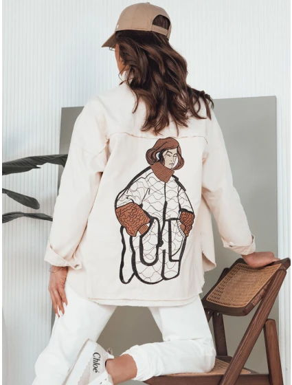Dámska džínsová bunda DAMIRAKS light beige FashionStreet TY4321 Dámska džínsová bunda DAMIRAKS light beige FashionStreet TY4321