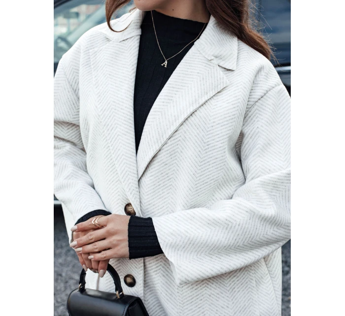Dámský oversize kabát dlouhý béžový Dstreet model 21981924 - FashionStreet